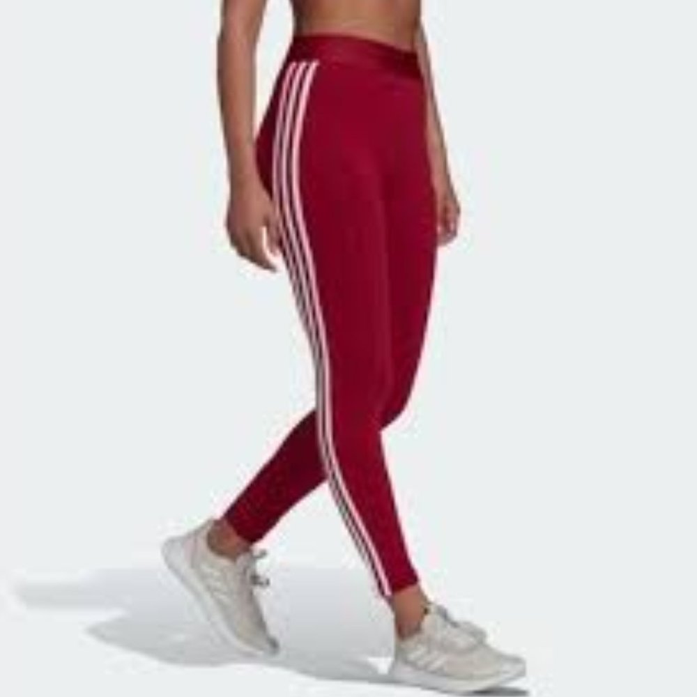 Brand New Women's Adidas Burgandy W3S Leggings Tights